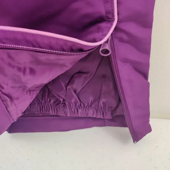 Athletech Performance Outerwear Purple Kids Snow Bibs Overalls Pants XS 4/5 - Picture 7 of 14